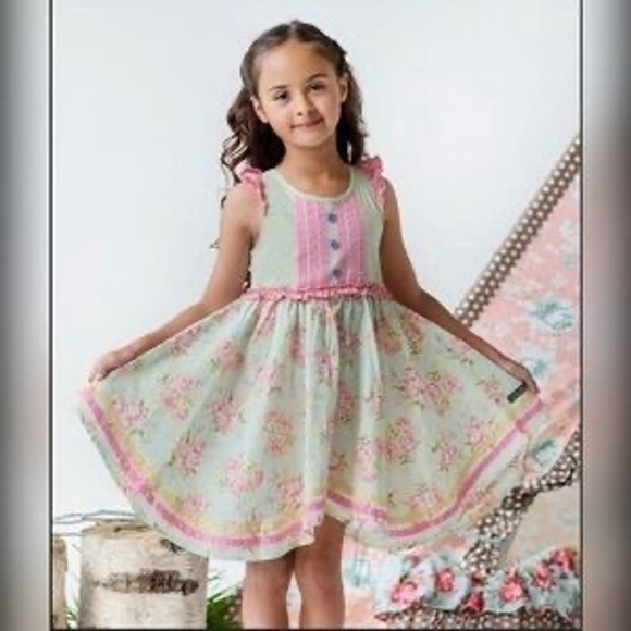 Matilda Jane Other - Matilda Jane Happy & Free Heatwave Dress Girls 6 smocked sleeveless ribbon